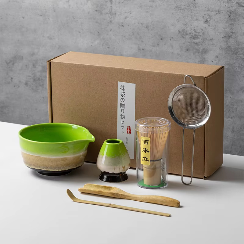 Matcha Bowl Chawan - Japanese Style Matcha Tea Set Bamboo