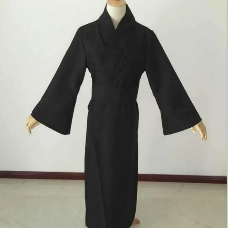 Men Classic Black Kimono Robe  - Kimono Yukata Cotton 评论和价格