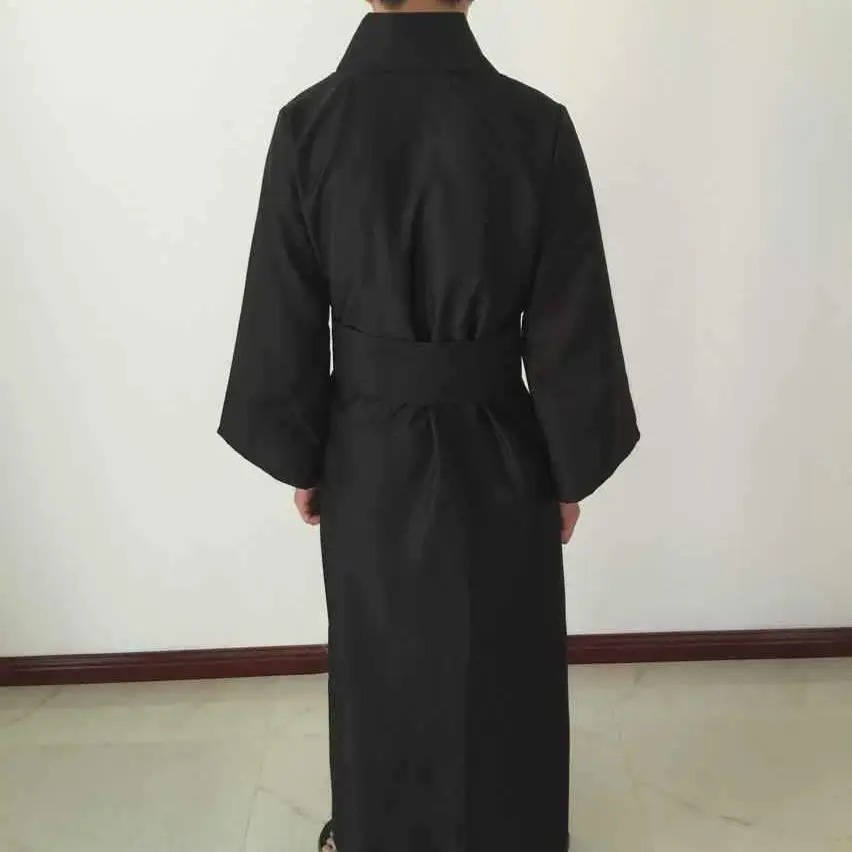 Men Classic Black Kimono Robe  - Kimono Yukata Cotton 评论和价格