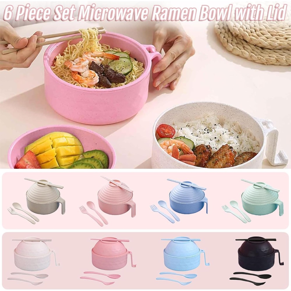 Microwave Ramen Bowl 6-Piece S - Matcha Bowl Chawan 评论和价格