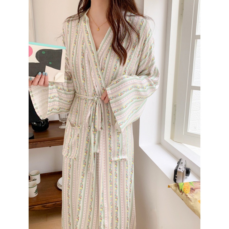 Korean Ins Kimono Robe Pajamas - Kimono Yukata Cotton 评论和价格