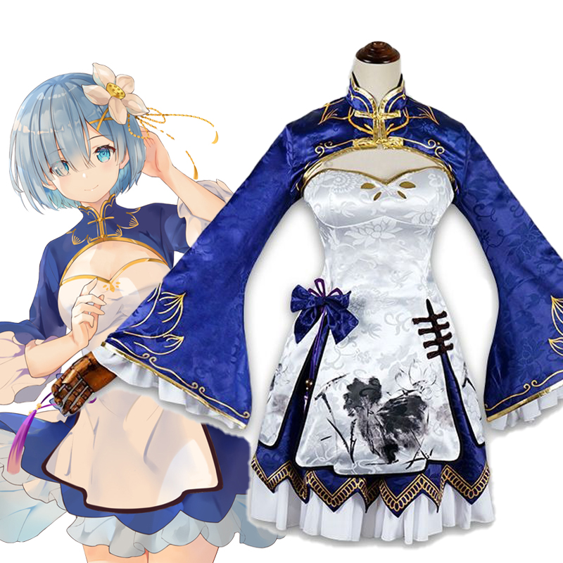 Rem Ram Cosplay Cheongsam Anim - Japanese Girl Lifestyle 评论和价格