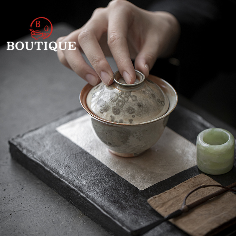Retro Firewood Change Kiln Ink - Matcha Bowl Chawan 评论和价格