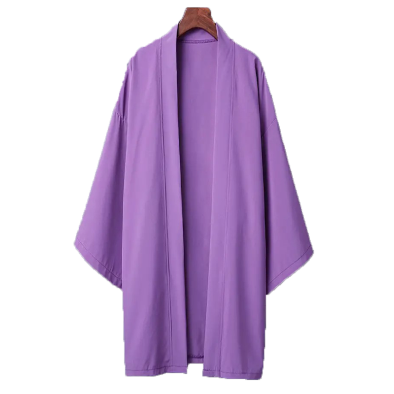 Men's Solid Color Long Sleeve  - Kimono Yukata Cotton 评论和价格