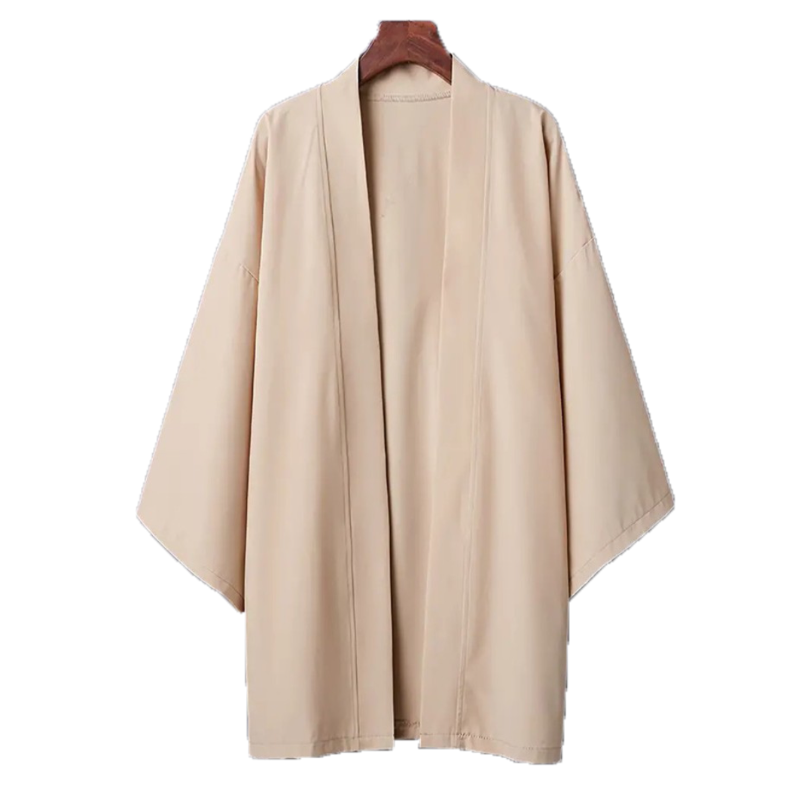 Men's Solid Color Long Sleeve  - Kimono Yukata Cotton 评论和价格