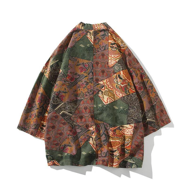 Ethnic Style Print Yukata Men  - Kimono Yukata Cotton 评论和价格