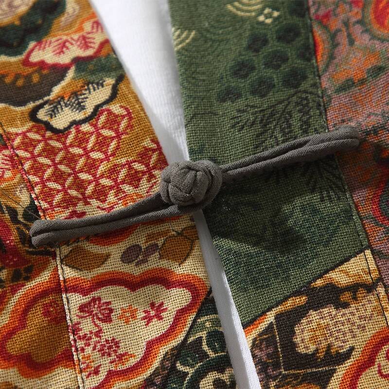 Ethnic Style Print Yukata Men  - Kimono Yukata Cotton 评论和价格